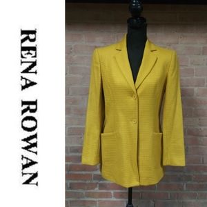 Rena Rowen | NEW Stunning Canary Textured Wool Blazer - Size 8